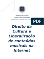 DIREITO DA CULTURA E LIBERALIZAÇÃO DE CONTEÚDOS MUSICAIS NA INTERNET