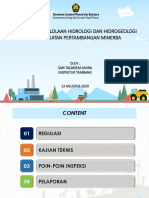 Regulasi Pengelolaan Hidrologi Dan Hidrogeologi Pada Kegiatan Pertambangan Minerba