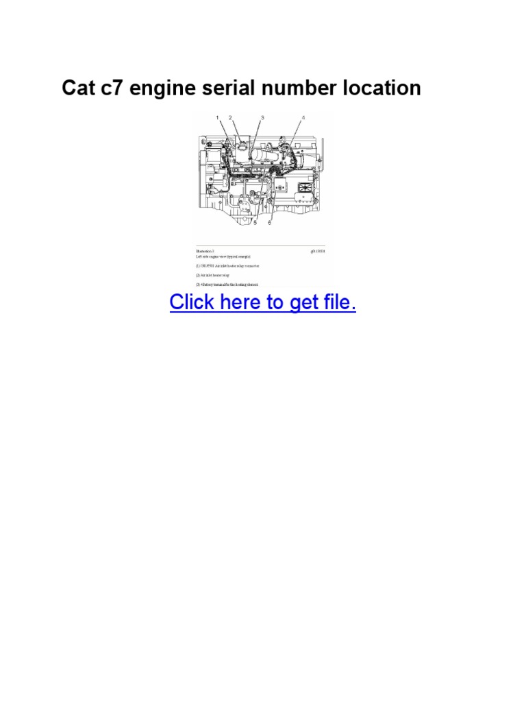 Cat c7 Engine Serial Number Location PDF PDF Diesel Engine Engines