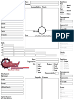 Character Record Sheet: Minor Winded Angry Major Stunned Critical Broken Mild (-2) Heritage