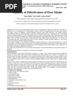 Analysis of Effectiveness of Face Masks