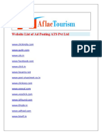 Website List of Ad Posting ATS PVT LTD: WWW - Olx.in WWW - Click.in WWW - Post.vivastreet - Co.in WWW - Khojle.in WWW - Bisell.in