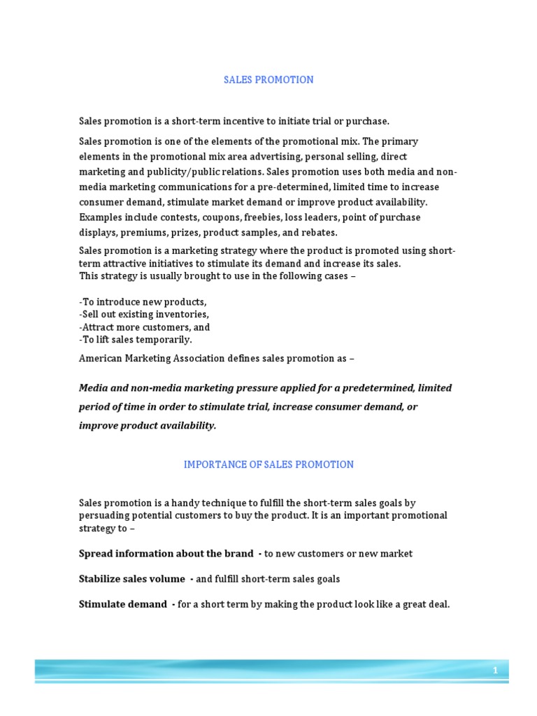 Effective Sales Promotion Strategies | PDF | Sales | Mc Donald's