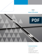 Data Sheet: Zao (Azo) Rotatable Sputtering Targets