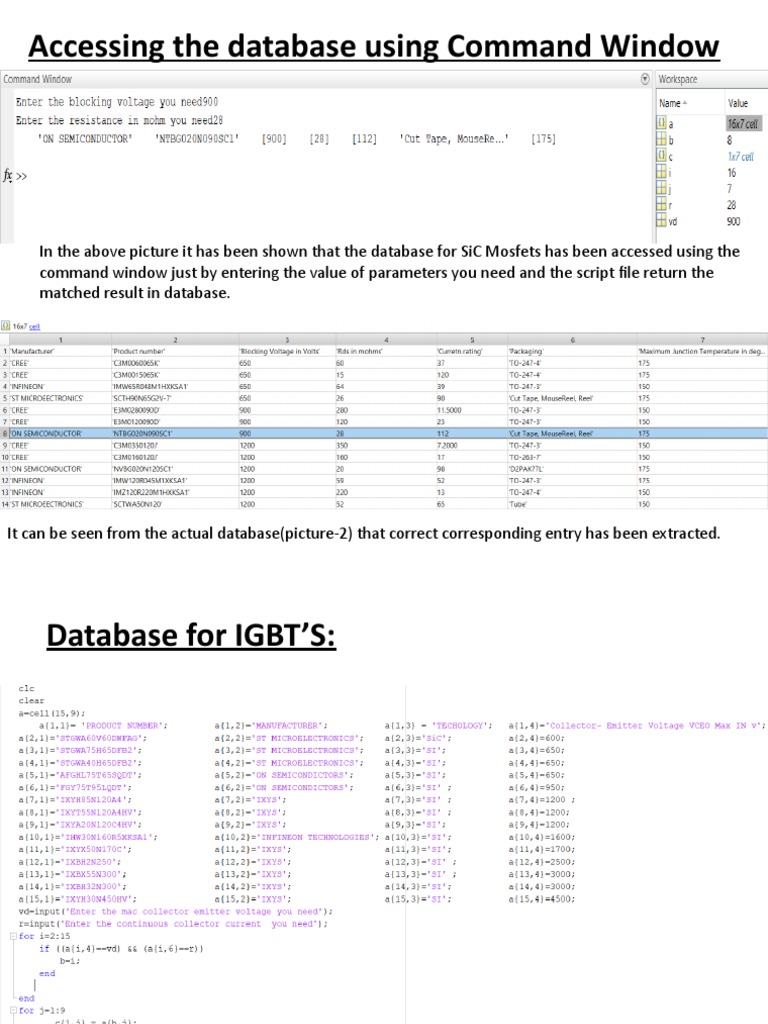 Accessing Databases via Command Window | PDF | Computers