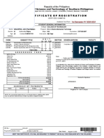 Certificate of Registration: 226307 1st Semester AY 2020-2021