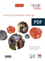 Facilitating Teachers' Meetings: Teacher Education Guidance Notes