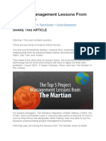 5 Project Management Lessons From The Martian
