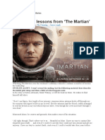 Leadership Lessons From The Movie The Martian