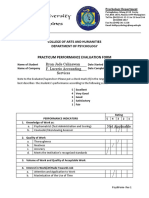 Adventist University of The Philippines: Practicum Performance Evaluation Form