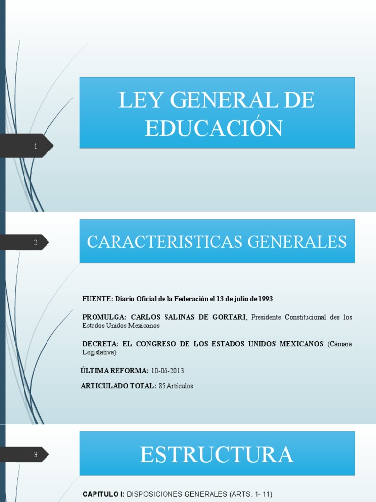 Estructura de La Ley General de Educacion | PDF | Nación | México