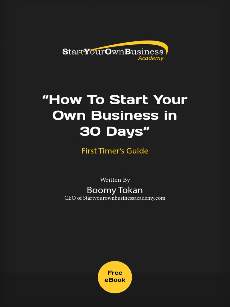 Start Your Business in 30 Days | PDF | Limited Liability Company | Sole ...