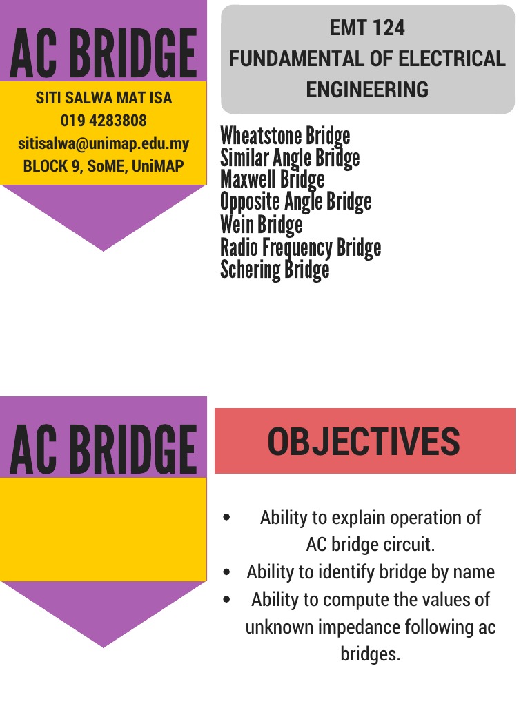 4 Ac Bridges | PDF | Electrical Impedance | Capacitance