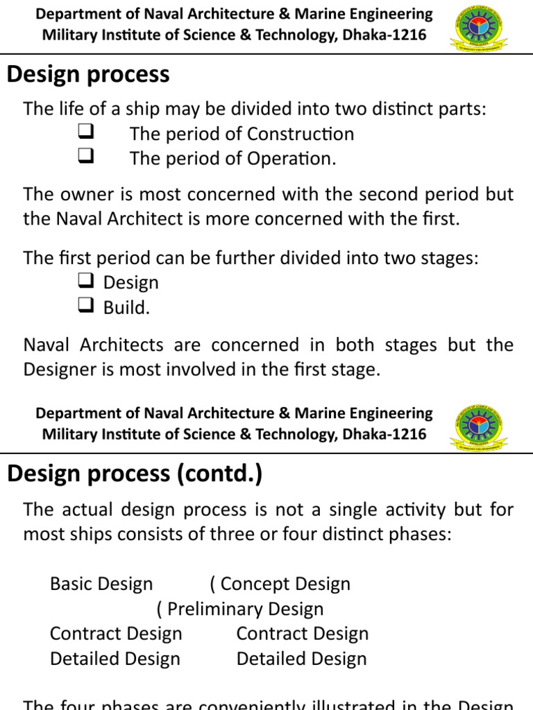Ship Design Process Overview | PDF | Naval Architecture | Design