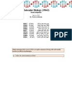 Molecular Biology (19043) : Second Assignment