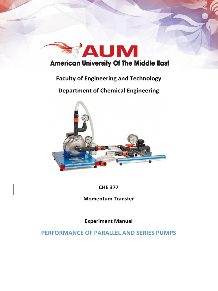 5 Manual Performance Of Single Parallel And Series Pumps
