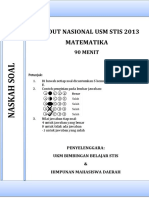 SOAL MATEMATIKA TONAS USM STIS 2013