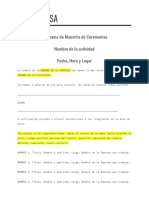 Guion para Maestrias de Ceremonias Por Nathalie Almonte