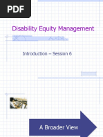 Disability Equity Management: Introduction - Session 6