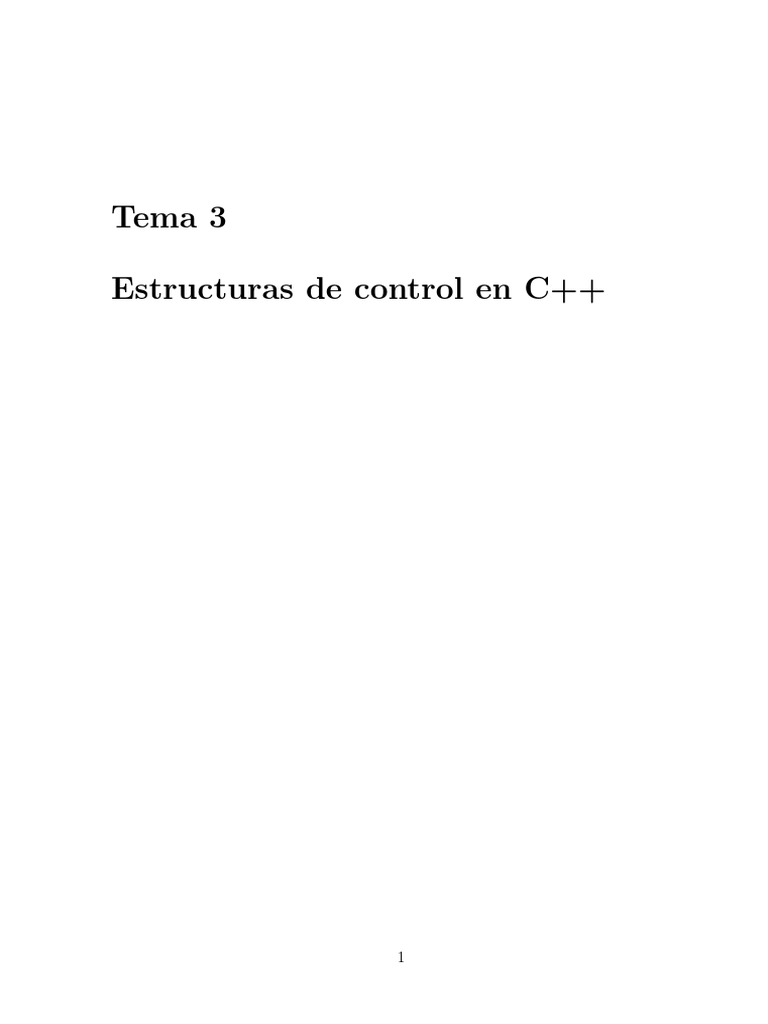 Estructuras de Control PDF | PDF