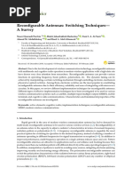 Electronics: Reconfigurable Antennas: Switching Techniques - A Survey