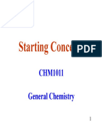 Starting Concepts: CHM1011 General Chemistry