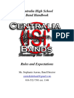 Centralia High School Band Handbook: Ms. Stephanie Aarons, Band Director