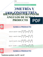 Identidades trigonométricas para pasar de suma a producto y viceversa