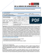 Planificación de La Sesion de Aprendizaje 16: Grado: 2DO