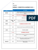 Calendario Academico 2019-I