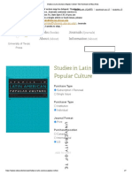 Studies in Latin American Popular Culture: Books Journals About Information