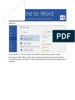 Welcome To Word: Instructions You Can Edit, Share, and Print