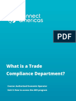 What Is A Trade Compliance Department?: Course: Authorized Economic Operator Unit 3: How To Access The AEO Program