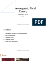 Electromagnetic Field Theory Lec1