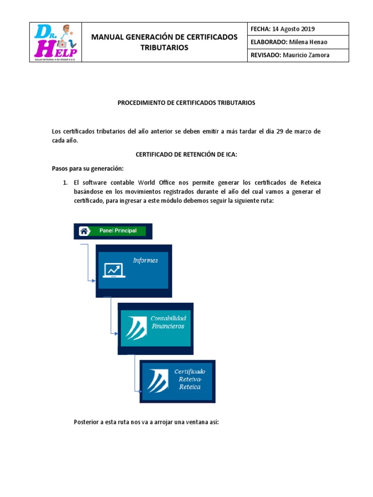 Generación de Certificados Tributarios | PDF | Microsoft Excel ...