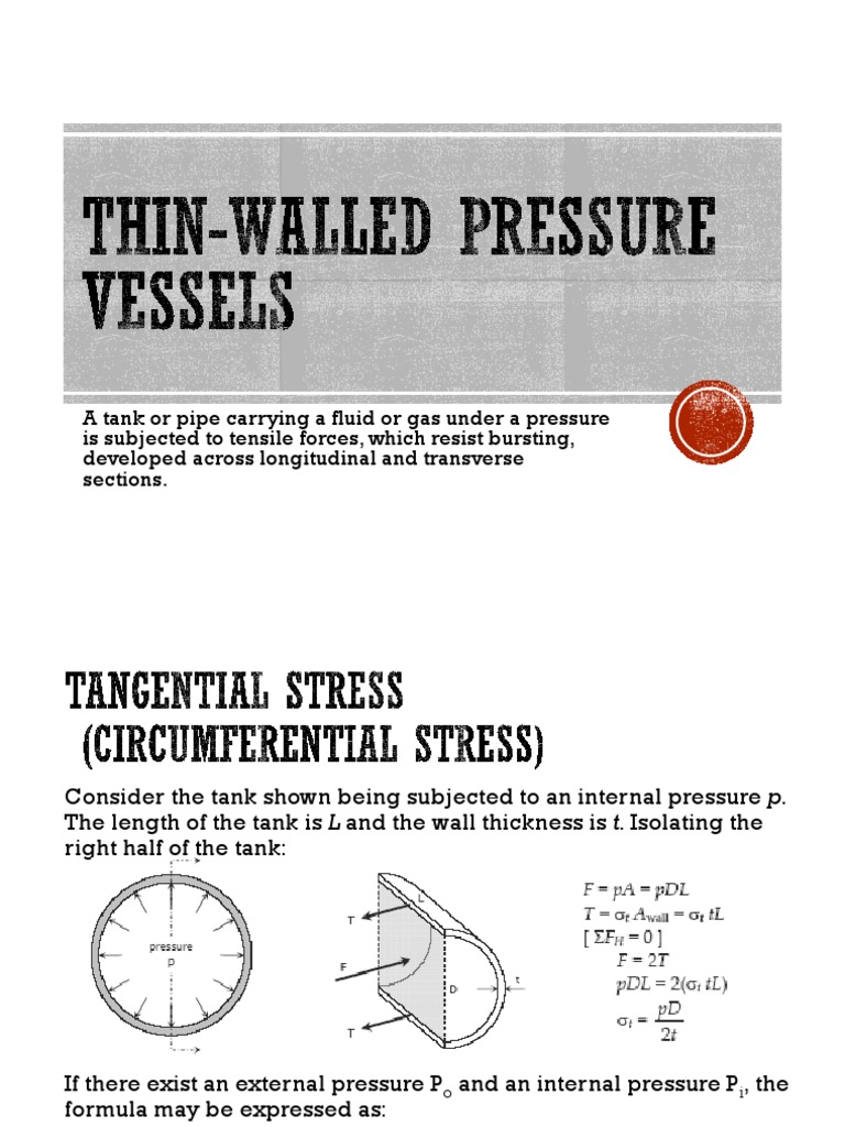 Pressure Vessel Stress Analysis Guide | PDF | Young's Modulus ...