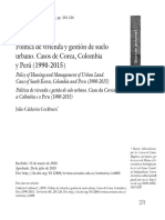 Politica de Vivienda y Gestion de Suelo Urbano Casos Varios Julio Calderon PDF
