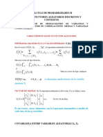 Cálculo de probabilidades II: características de un vector aleatorio