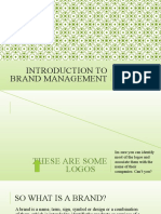 Introduction To Brand Management: Unit I