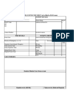 Form No. Ii: Standard Helicopter Trip Sheet (To Be Filled by Bear Team) Patient Details