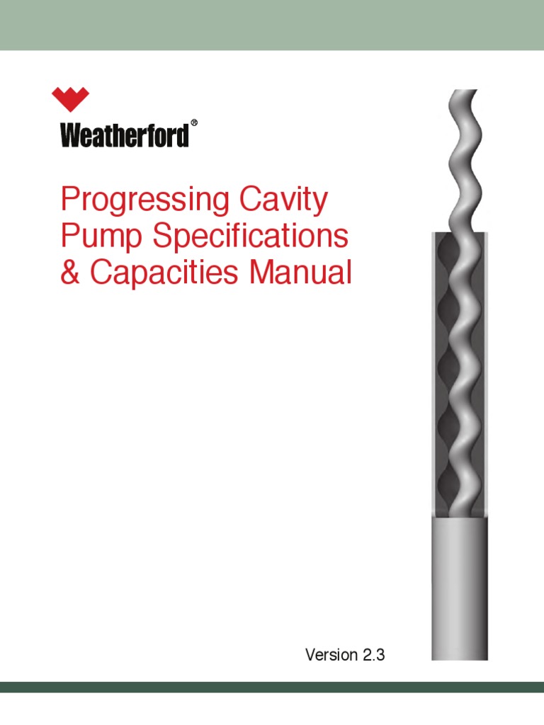 Specifications and Capacities Manual V2.3 | PDF | Pump | Mechanical ...