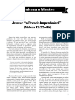 02 - Jesus e o Pecado Imperdoável - Conheça o Mestre - Parte 1