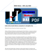 The HINDU Notes - 25th July 2020 PDF