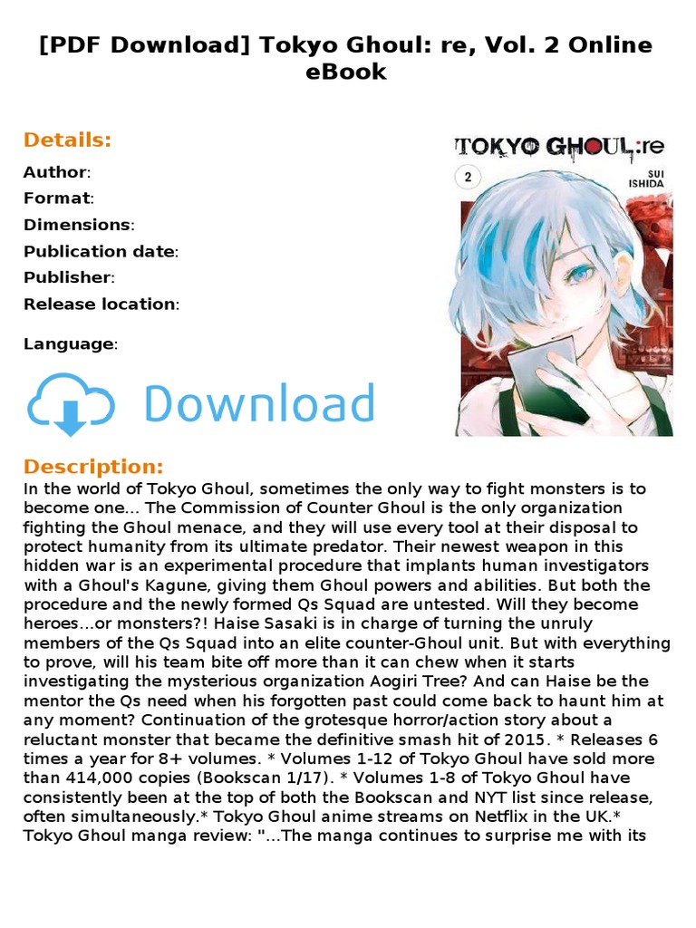 Tokyo Ghoul Re Manga Pdf Download