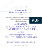 Verneuil Le Chateau Val de Loire Granulats Rapport Commissaire Enqueteur