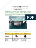 User Caution For CPU Cooler Installation On LGA775 CPU Card PDF