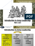 Introduction To Army Leadership: Part 1 of 3
