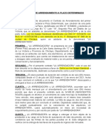 CONTRATO DE ARRENDAMIENTO A PLAZO DETERMINADO - Casa Habitacional