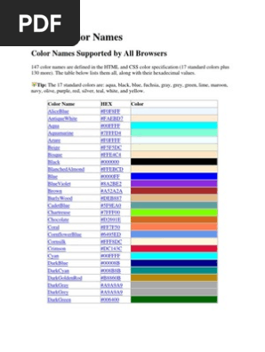 Download Colors Hexadecimal Values Light Cascading Style Sheets SVG Cut Files