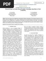 Research Paper On Genetic Based Workflow Scheduling Algorithm in Cloud Computing